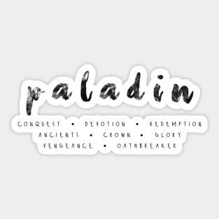 Paladin Dungeons and Dragons | D&D | DnD Gifts | RPG Gifts Sticker